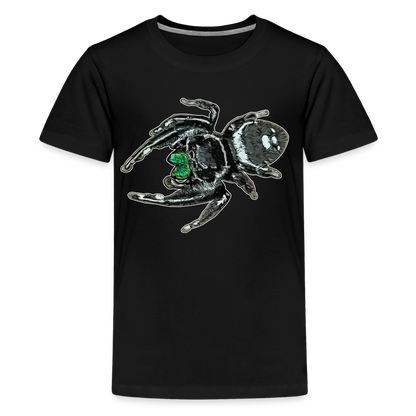 Teenager Basic T-Shirt Phidippus regius White Bahamas male - Schwarz