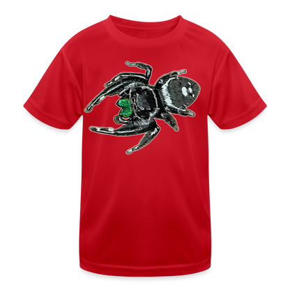 Kinder Funktions-T-Shirt Phidippus regius White Bahamas male - Rot