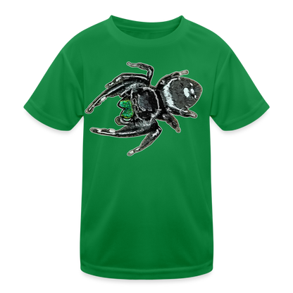 Kinder Funktions-T-Shirt Phidippus regius White Bahamas male - Kelly Green