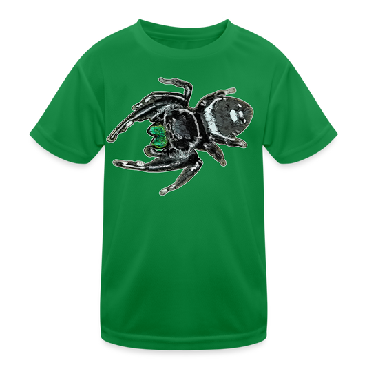 Kinder Funktions-T-Shirt Phidippus regius White Bahamas male - Kelly Green