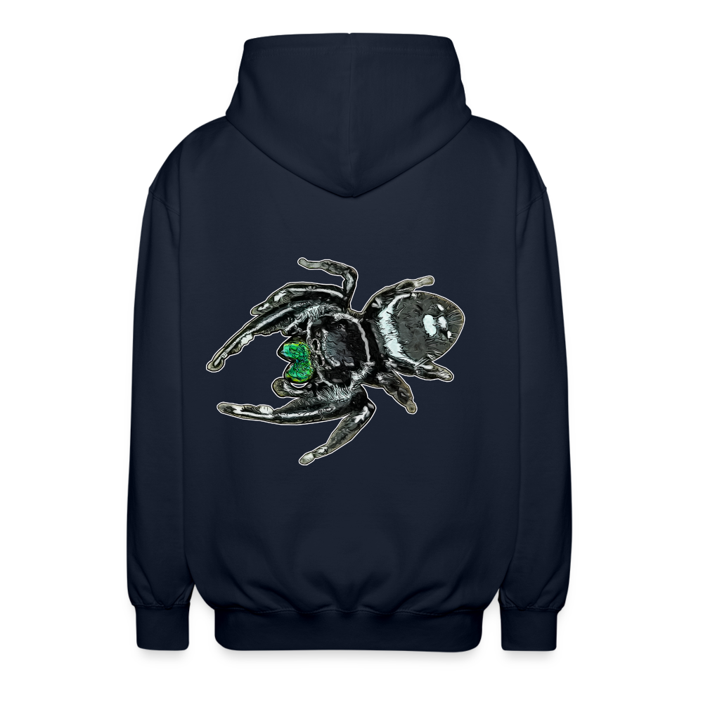 Unisex Zip-Hoodie Phidippus regius White Bahamas male - Navy