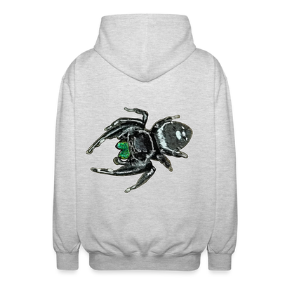 Unisex Zip-Hoodie Phidippus regius White Bahamas male - Hellgrau meliert