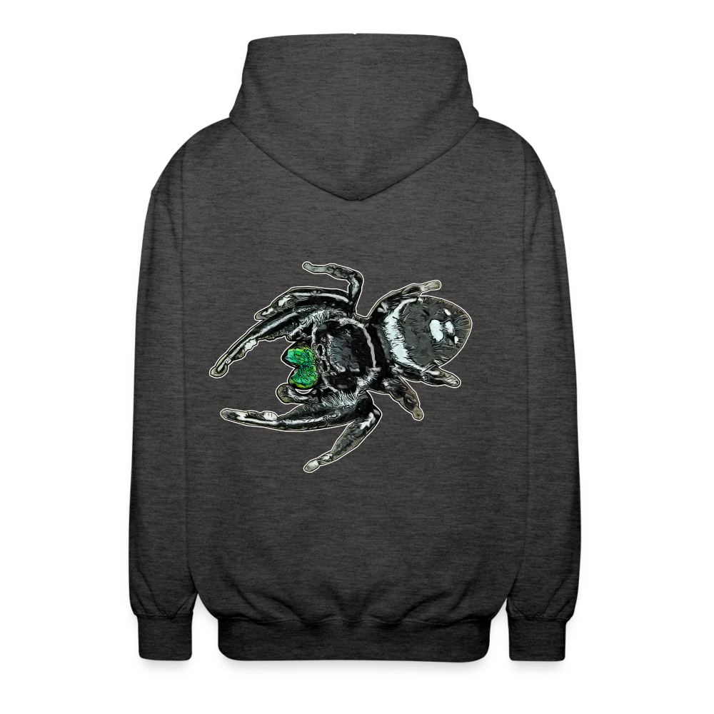 Unisex Zip-Hoodie Phidippus regius White Bahamas male - Anthrazit