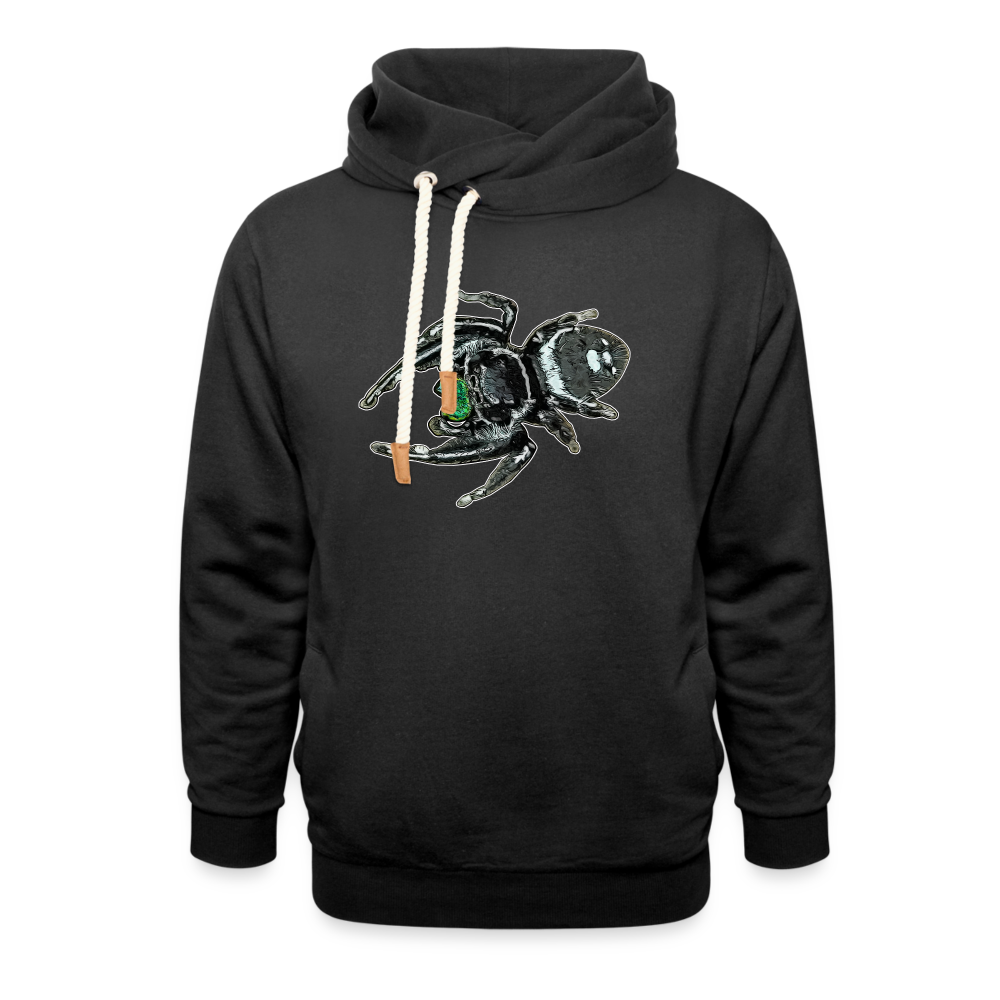 Unisex Schalkragen Hoodie Phidippus regius White Bahamas male - Schwarz