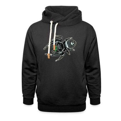 Unisex Schalkragen Hoodie Phidippus regius White Bahamas male - Schwarz