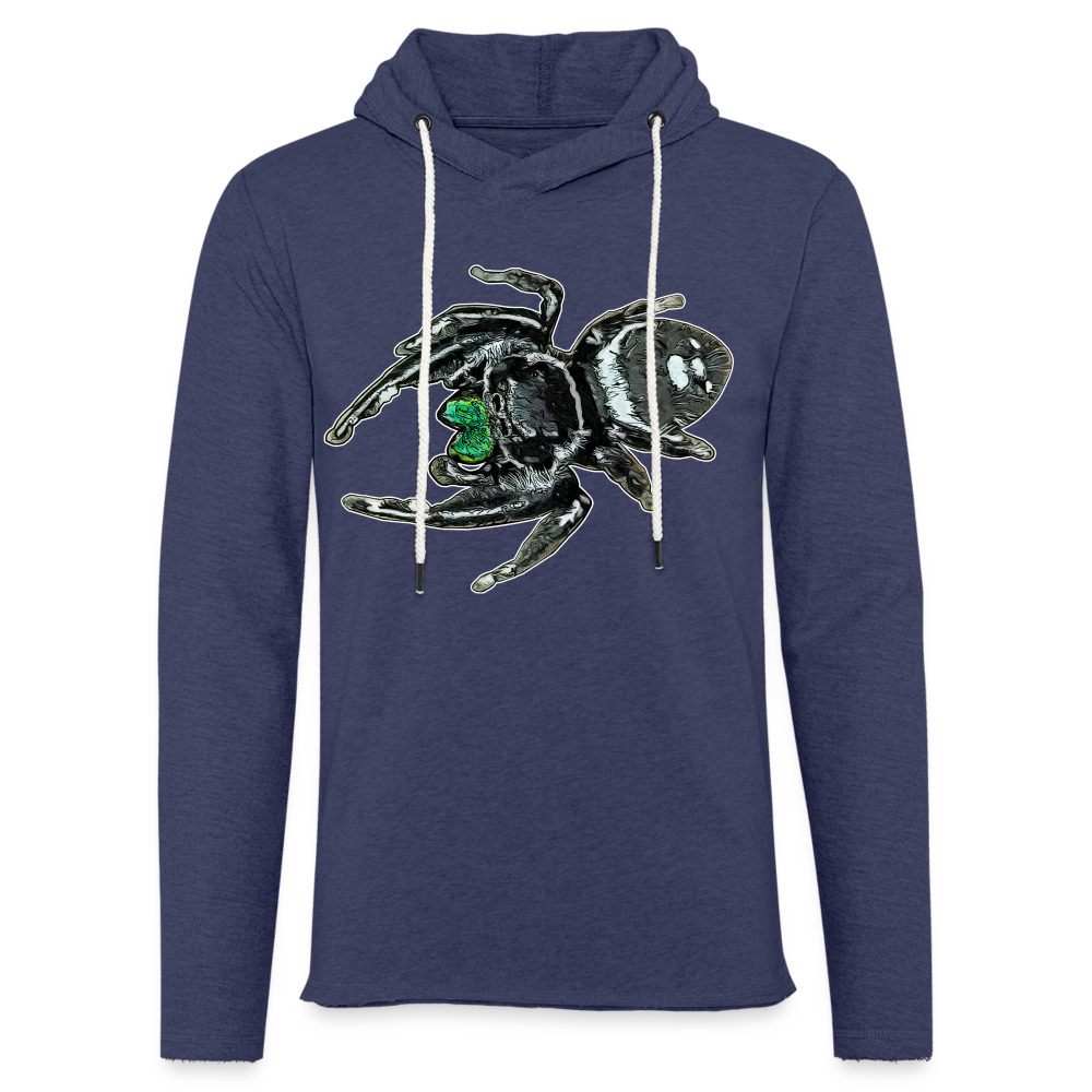 Unisex Kapuzensweatshirt Phidippus regius White Bahamas male - Navy meliert