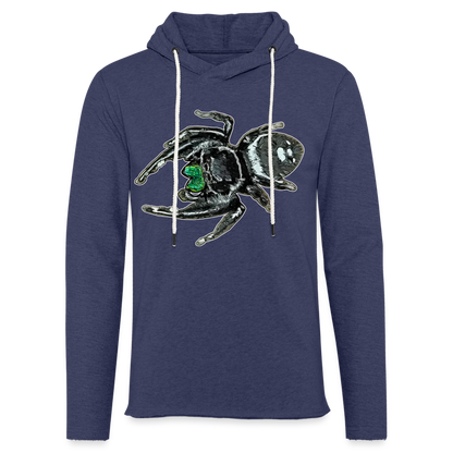 Unisex Kapuzensweatshirt Phidippus regius White Bahamas male - Navy meliert