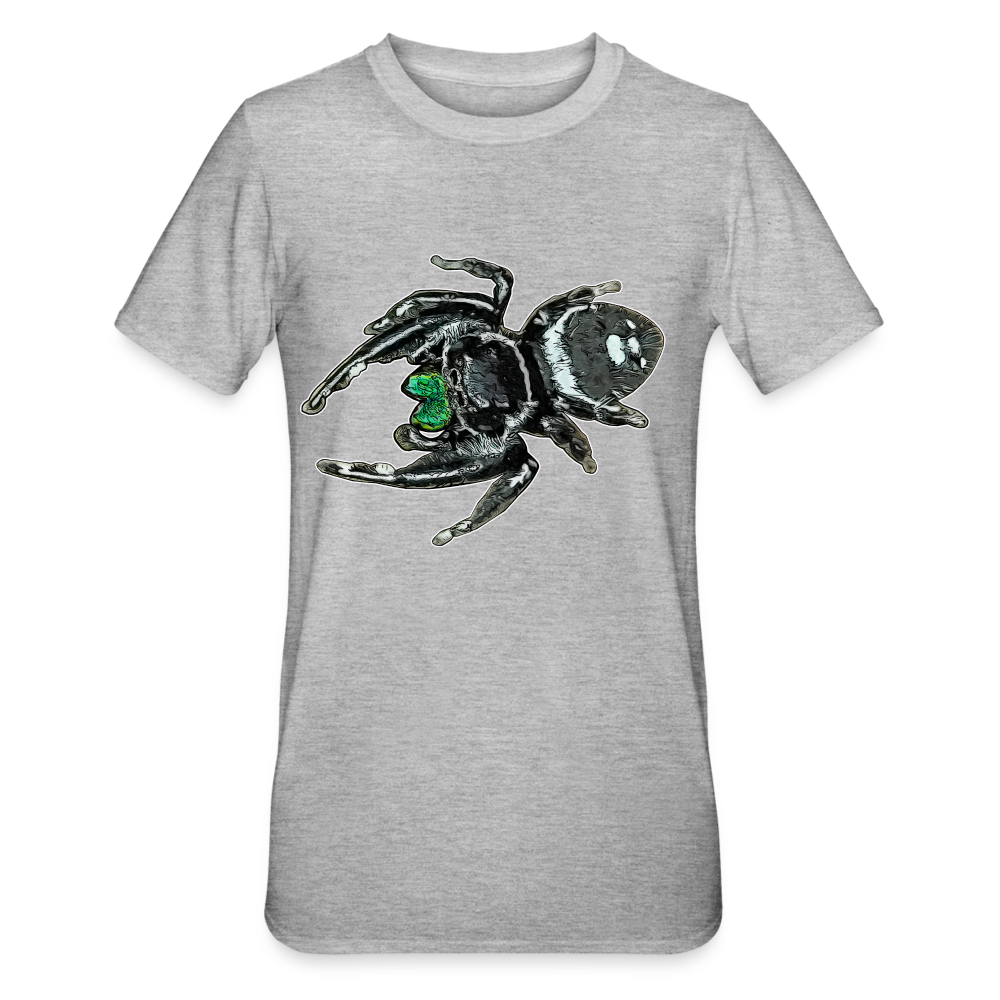Unisex T-Shirt Phidippus regius White Bahamas male - Grau meliert