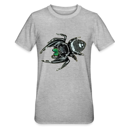 Unisex T-Shirt Phidippus regius White Bahamas male - Grau meliert