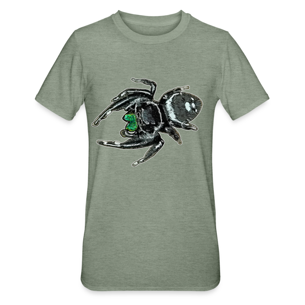 Unisex T-Shirt Phidippus regius White Bahamas male - Militärgrün meliert