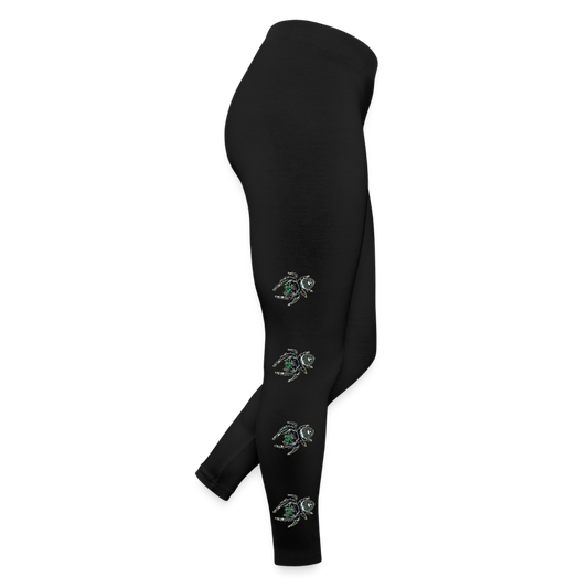 Frauen Jersey Leggings Phidippus regius White Bahamas male - Schwarz