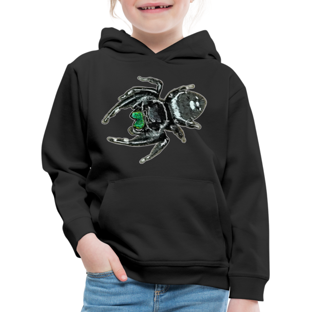 Kinder Hoodie Phidippus regius White Bahamas male - Schwarz