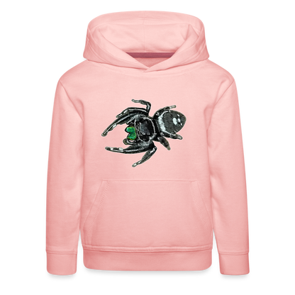 Kinder Hoodie Phidippus regius White Bahamas male - Kristallrosa