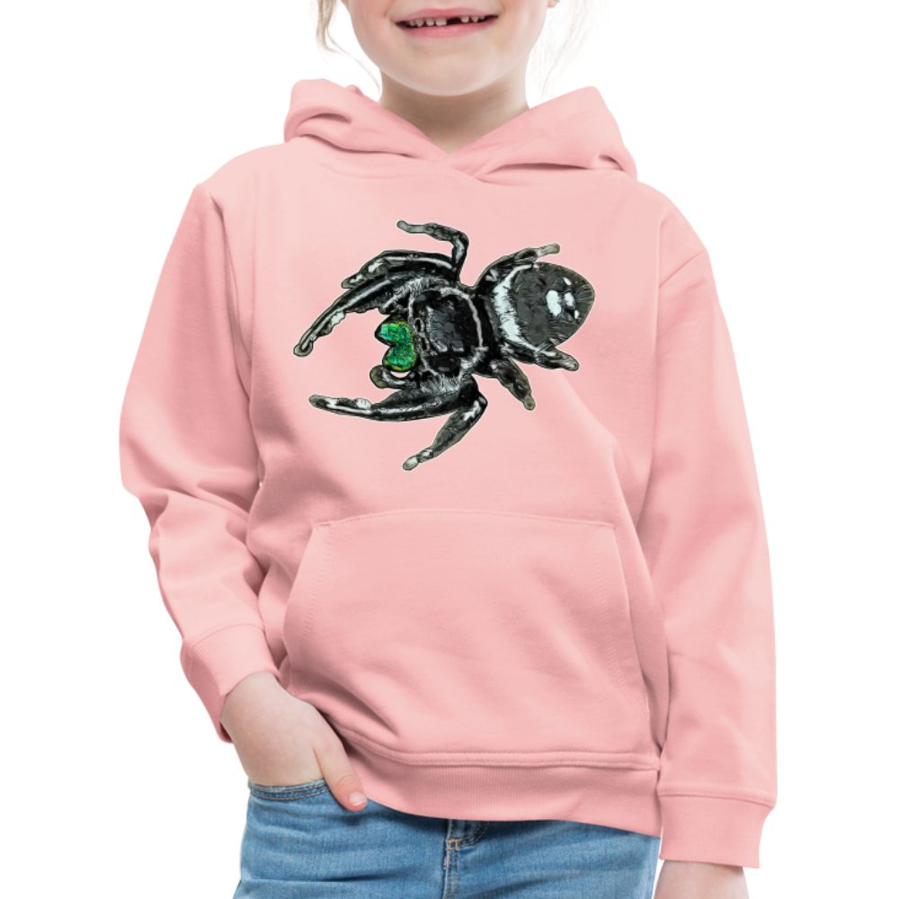 Kinder Hoodie Phidippus regius White Bahamas male - Kristallrosa