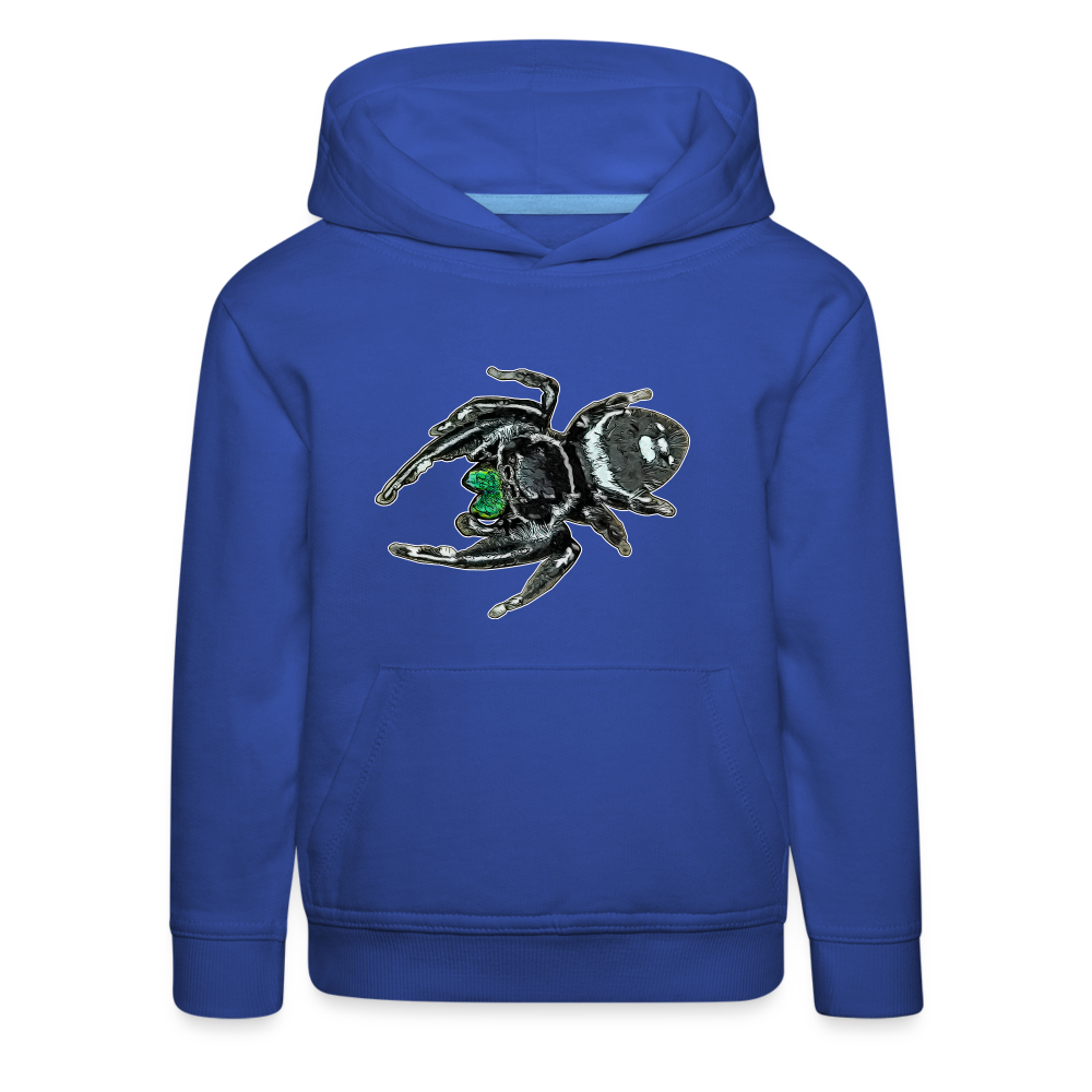 Kinder Hoodie Phidippus regius White Bahamas male - Royalblau