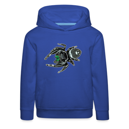 Kinder Hoodie Phidippus regius White Bahamas male - Royalblau