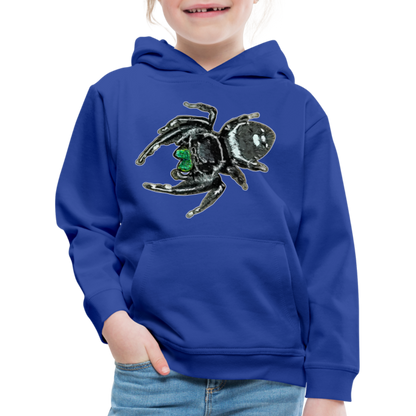 Kinder Hoodie Phidippus regius White Bahamas male - Royalblau