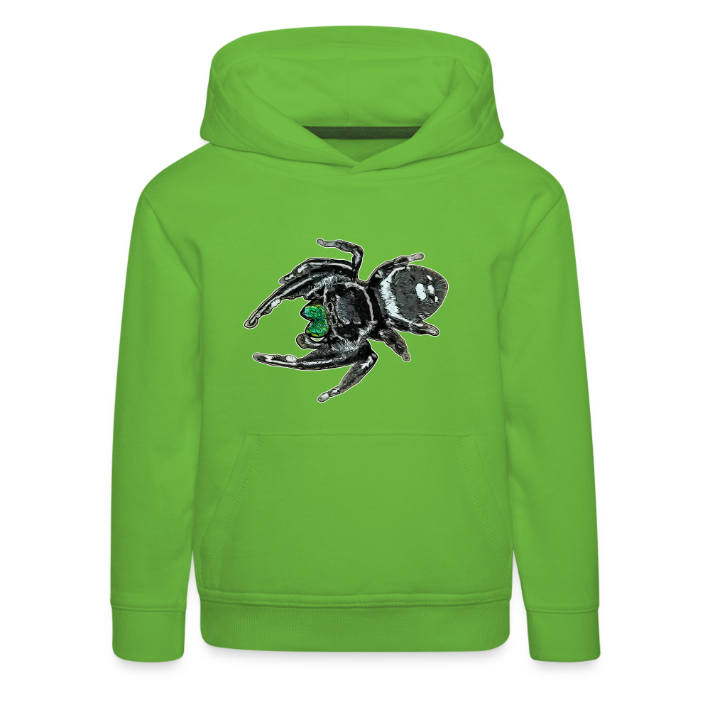 Kinder Hoodie Phidippus regius White Bahamas male - Hellgrün