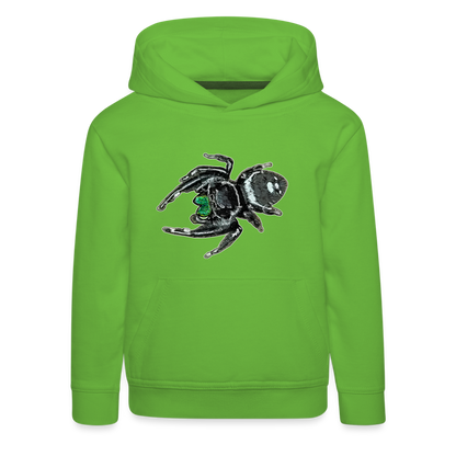 Kinder Hoodie Phidippus regius White Bahamas male - Hellgrün