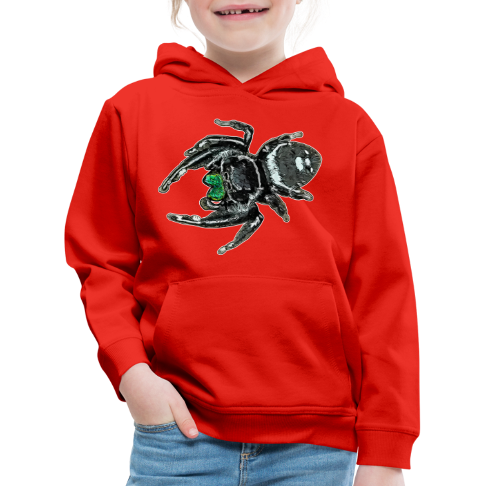 Kinder Hoodie Phidippus regius White Bahamas male - Rot