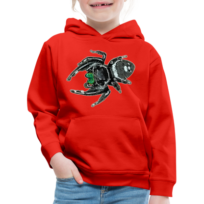 Kinder Hoodie Phidippus regius White Bahamas male - Rot