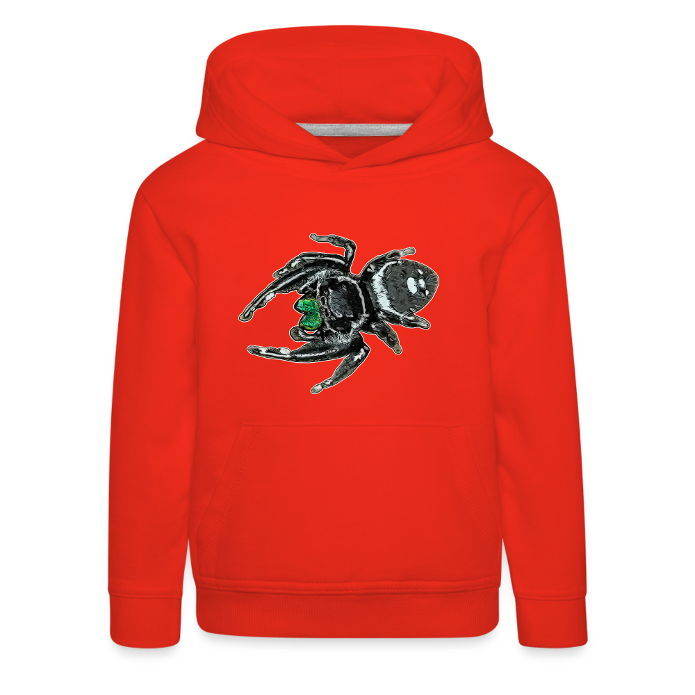 Kinder Hoodie Phidippus regius White Bahamas male - Rot