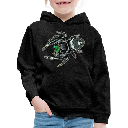 Kinder Hoodie Phidippus regius White Bahamas male - Anthrazit