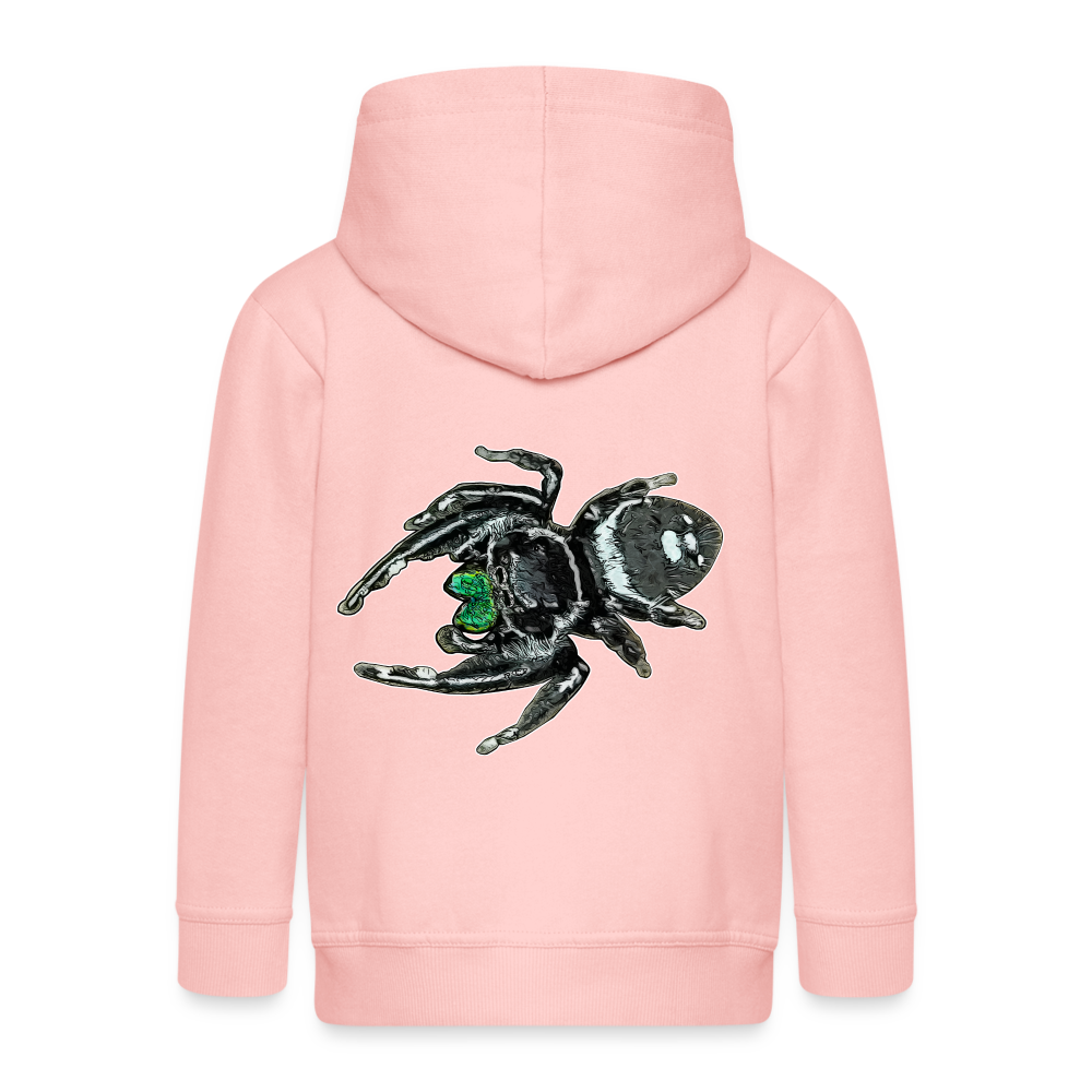 Kinder/ Teenager Zip-Hoodie Phidippus regius White Bahamas male - Kristallrosa