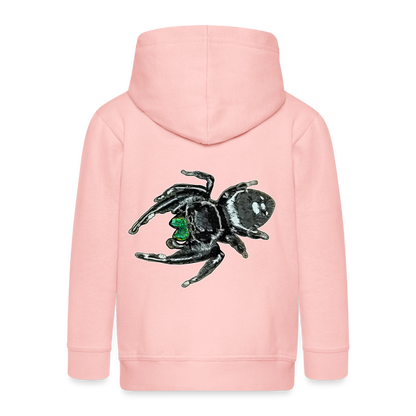 Kinder/ Teenager Zip-Hoodie Phidippus regius White Bahamas male - Kristallrosa