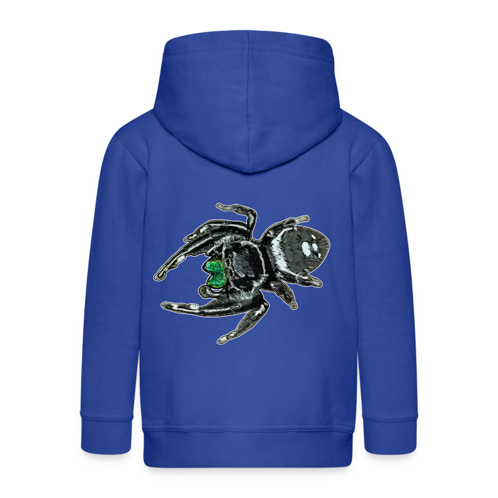 Kinder/ Teenager Zip-Hoodie Phidippus regius White Bahamas male - Royalblau