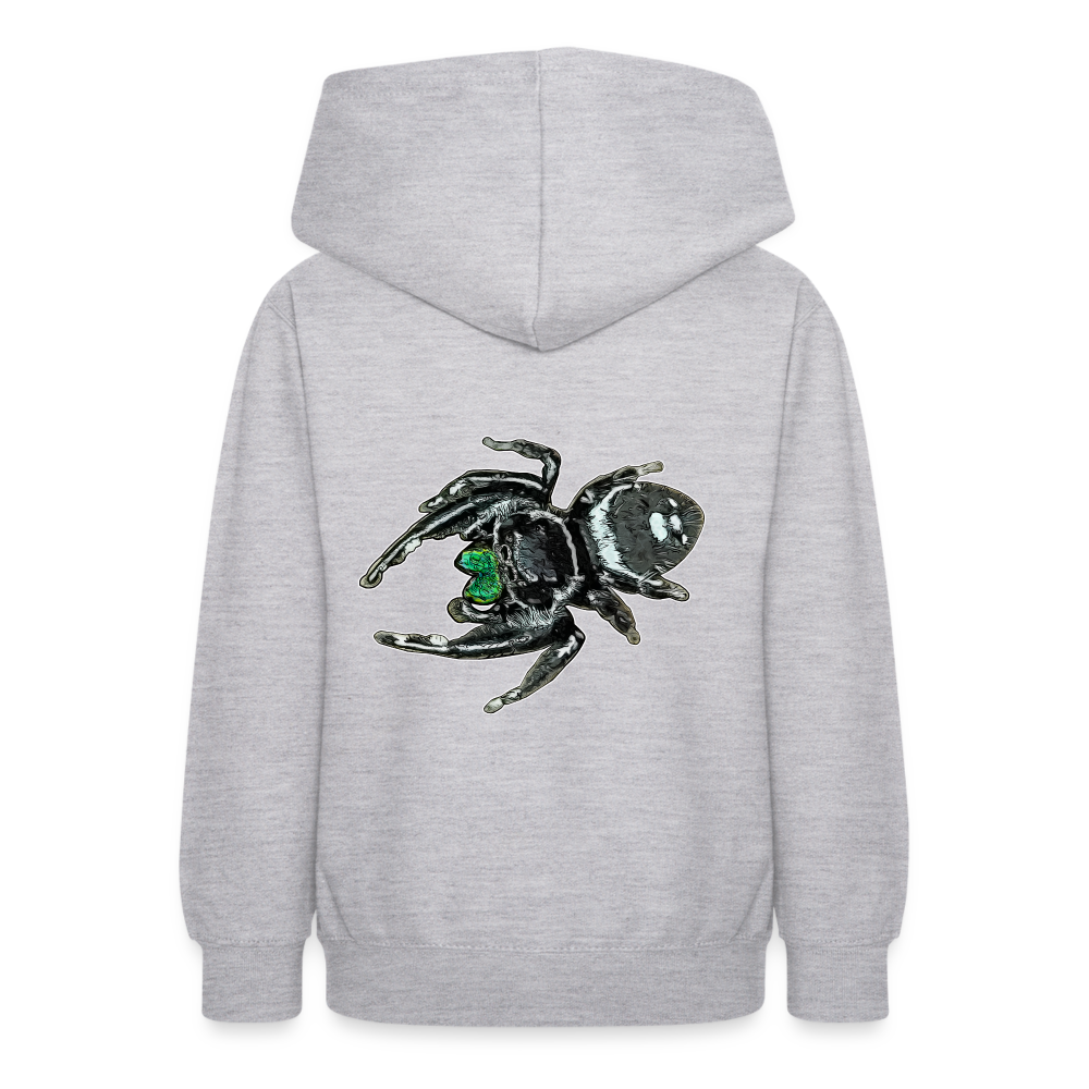 Teenager Hoodie Phidippus regius White Bahamas male - Hellgrau meliert