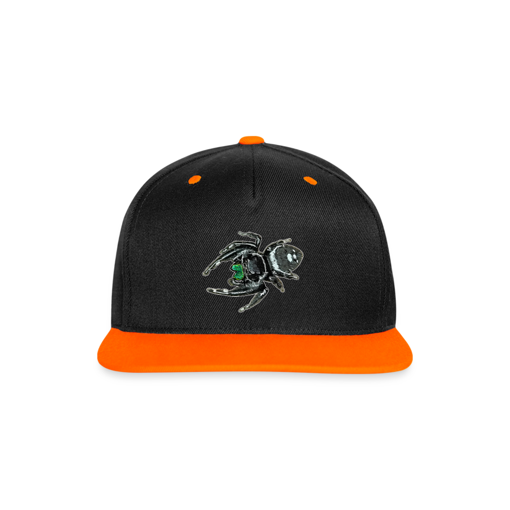 Cappy Kontrast Snapback Phidippus regius White Bahamas male - Schwarz/Neonorange
