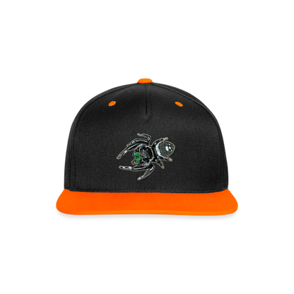 Cappy Kontrast Snapback Phidippus regius White Bahamas male - Schwarz/Neonorange
