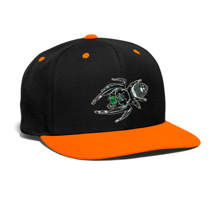 Cappy Kontrast Snapback Phidippus regius White Bahamas male - Schwarz/Neonorange