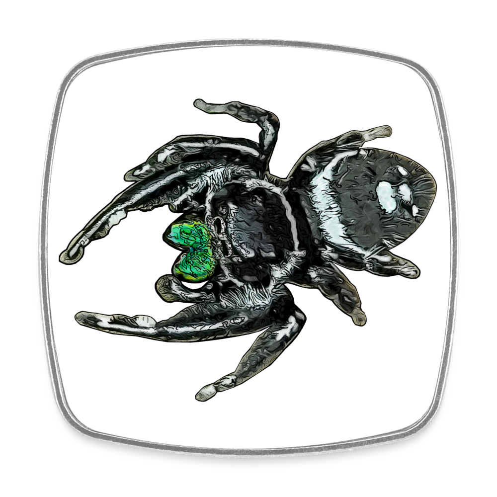 Kühlschrankmagnet eckig Phidippus regius White Bahamas male - weiß