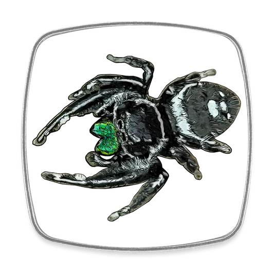 Kühlschrankmagnet eckig Phidippus regius White Bahamas male - weiß