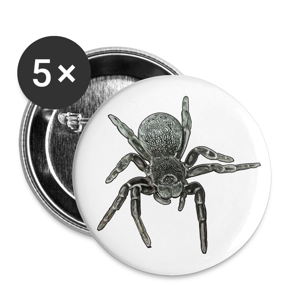 Buttons klein 25 mm (5er Pack) Eresus walckenaeri - weiß