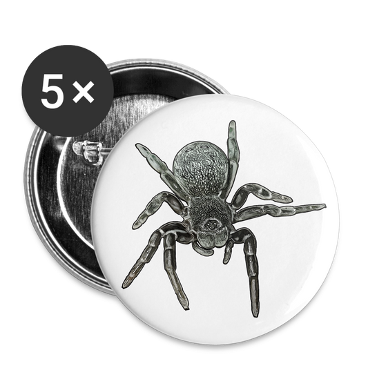 Buttons klein 25 mm (5er Pack) Eresus walckenaeri - weiß