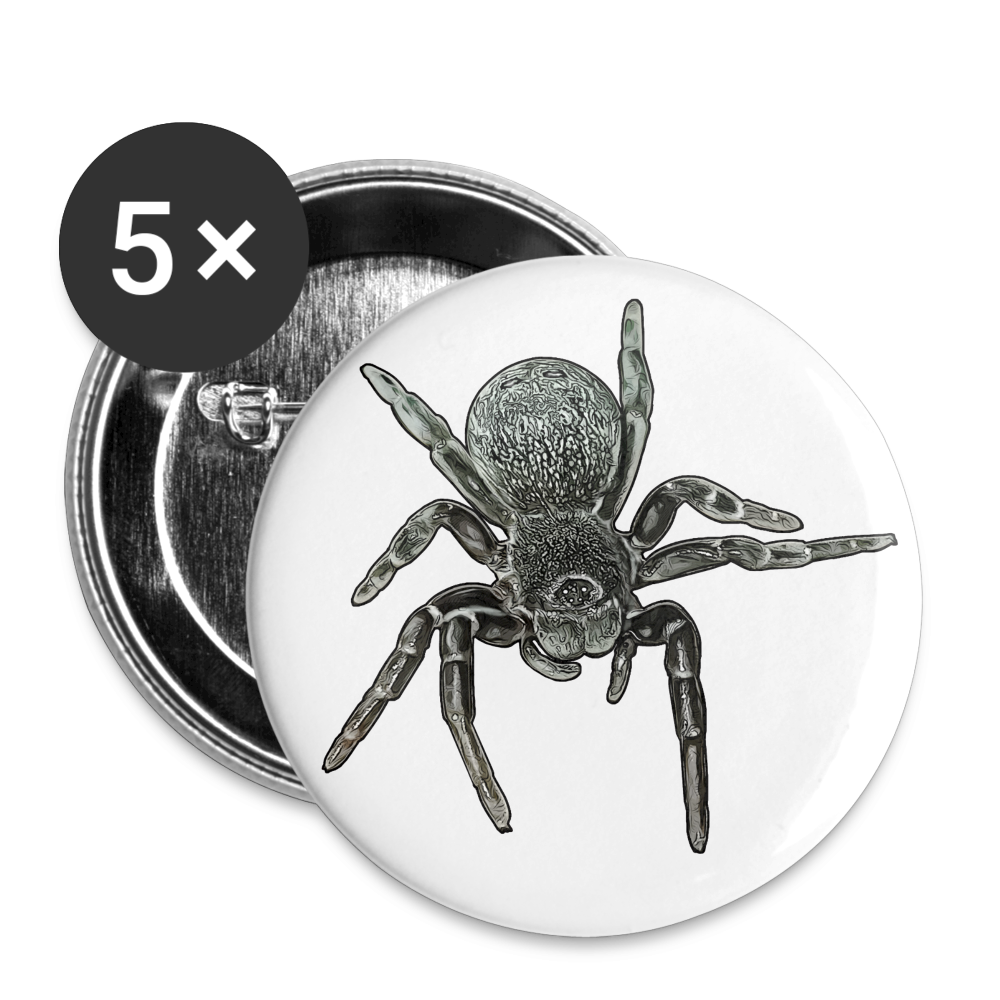 Buttons groß 56 mm (5er Pack) Eresus walckenaeri - weiß