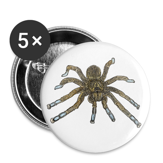 Buttons klein 25 mm (5er Pack) Idiothele mira - weiß