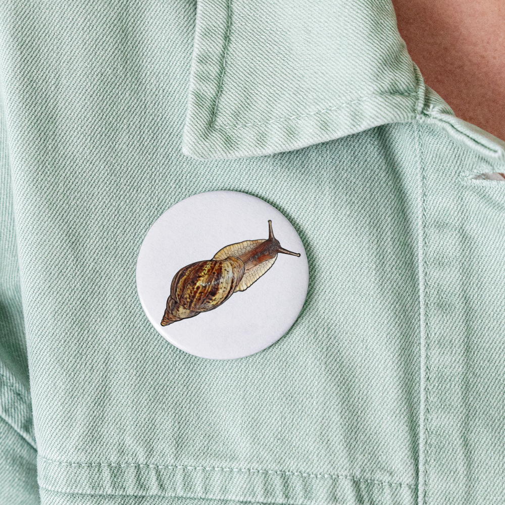 Buttons groß 56 mm (5er Pack) Achatina reticulata wildfarben - weiß