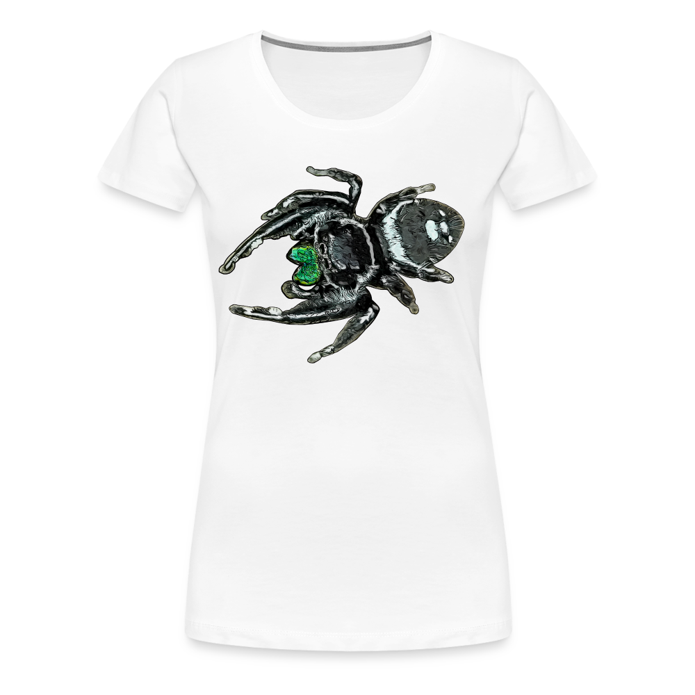 Frauen Basic T-Shirt Phidippus regius White Bahamas male - weiß