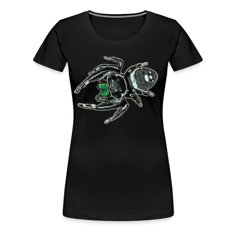 Frauen Basic T-Shirt Phidippus regius White Bahamas male - Schwarz