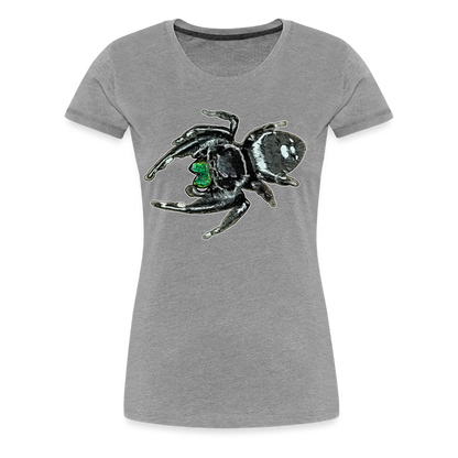 Frauen Basic T-Shirt Phidippus regius White Bahamas male - Grau meliert