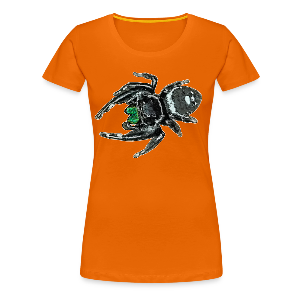 Frauen Basic T-Shirt Phidippus regius White Bahamas male - Orange
