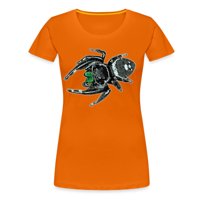 Frauen Basic T-Shirt Phidippus regius White Bahamas male - Orange