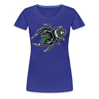 Frauen Basic T-Shirt Phidippus regius White Bahamas male - Königsblau