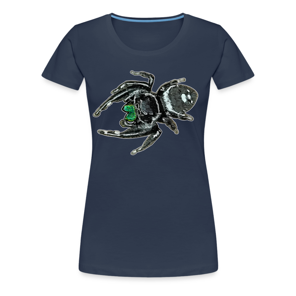 Frauen Basic T-Shirt Phidippus regius White Bahamas male - Navy