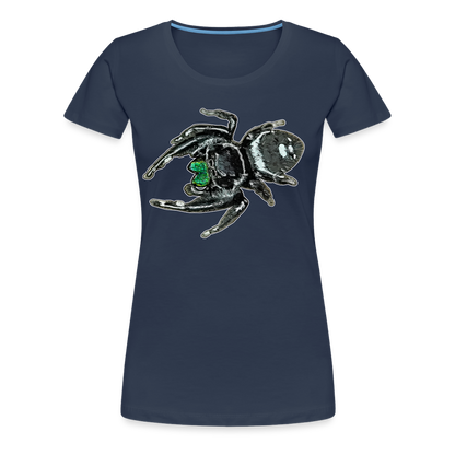 Frauen Basic T-Shirt Phidippus regius White Bahamas male - Navy