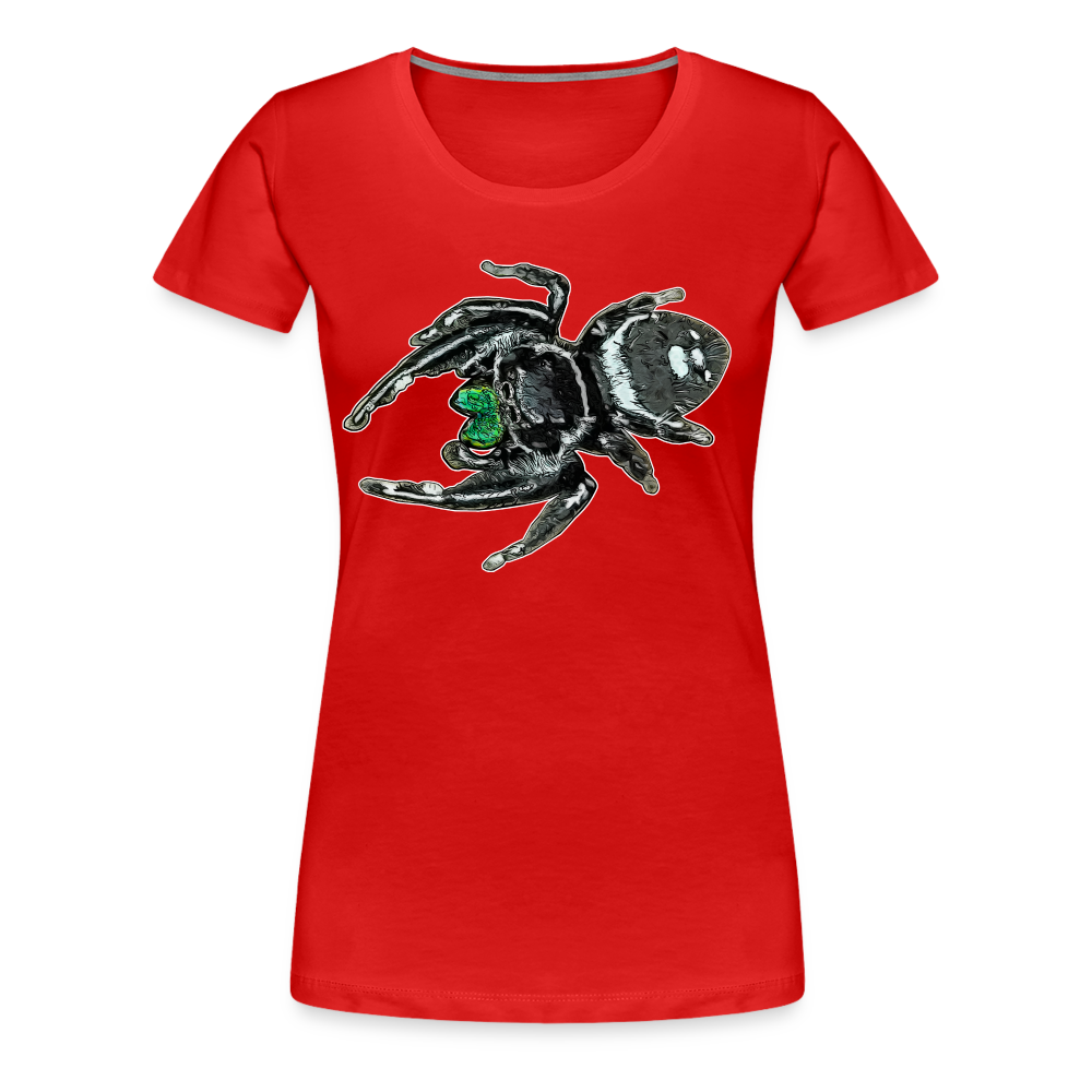 Frauen Basic T-Shirt Phidippus regius White Bahamas male - Rot